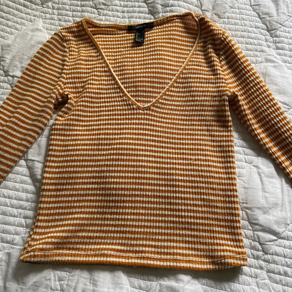 long sleeve striped top